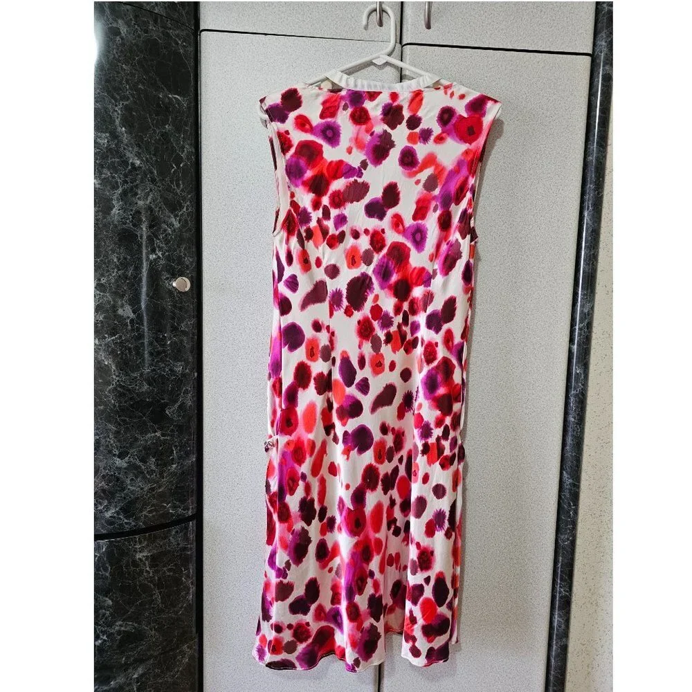 Women Midi Dress, Floral Rhinestone Lined Party Gown with Pockets, Size L - Picture 6 of 6